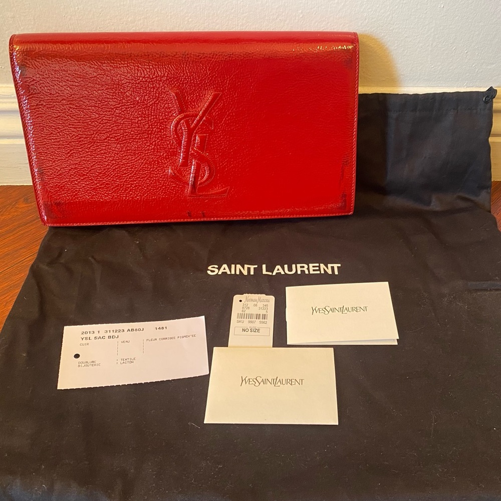 SAINT LAURENT Patent leather Large Belle De Jour